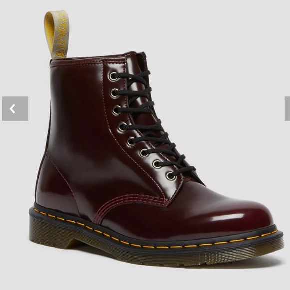 Dr. Martens Cherry Red Vegan 1460 Lace Up Boots Women’s Size 8 EUC - Picture 8 of 8